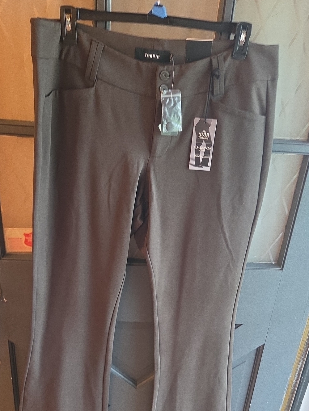 Torrid Olive Green Boot-Cut Stretch Pants